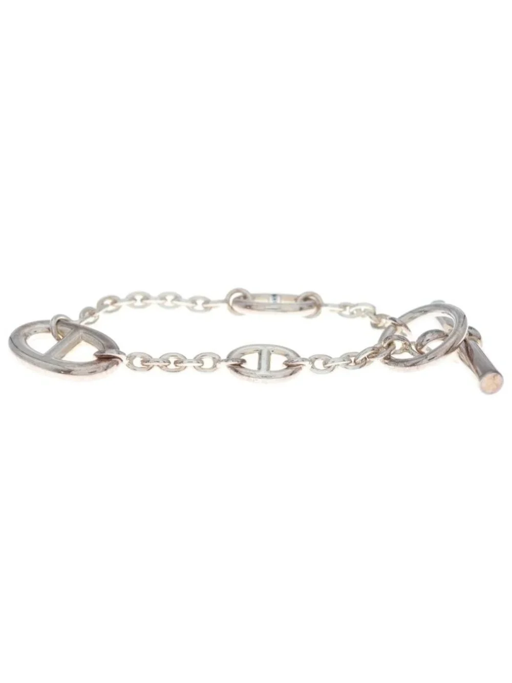 Hermes Chaine D'ancre Farandole Chain Bracelet Silver